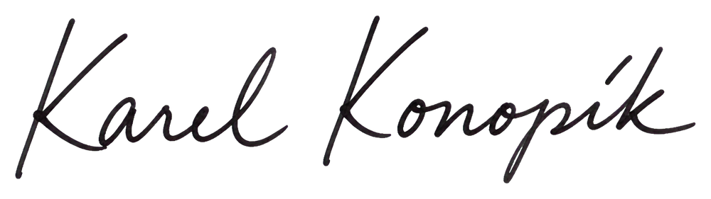 Karel Konopík signature