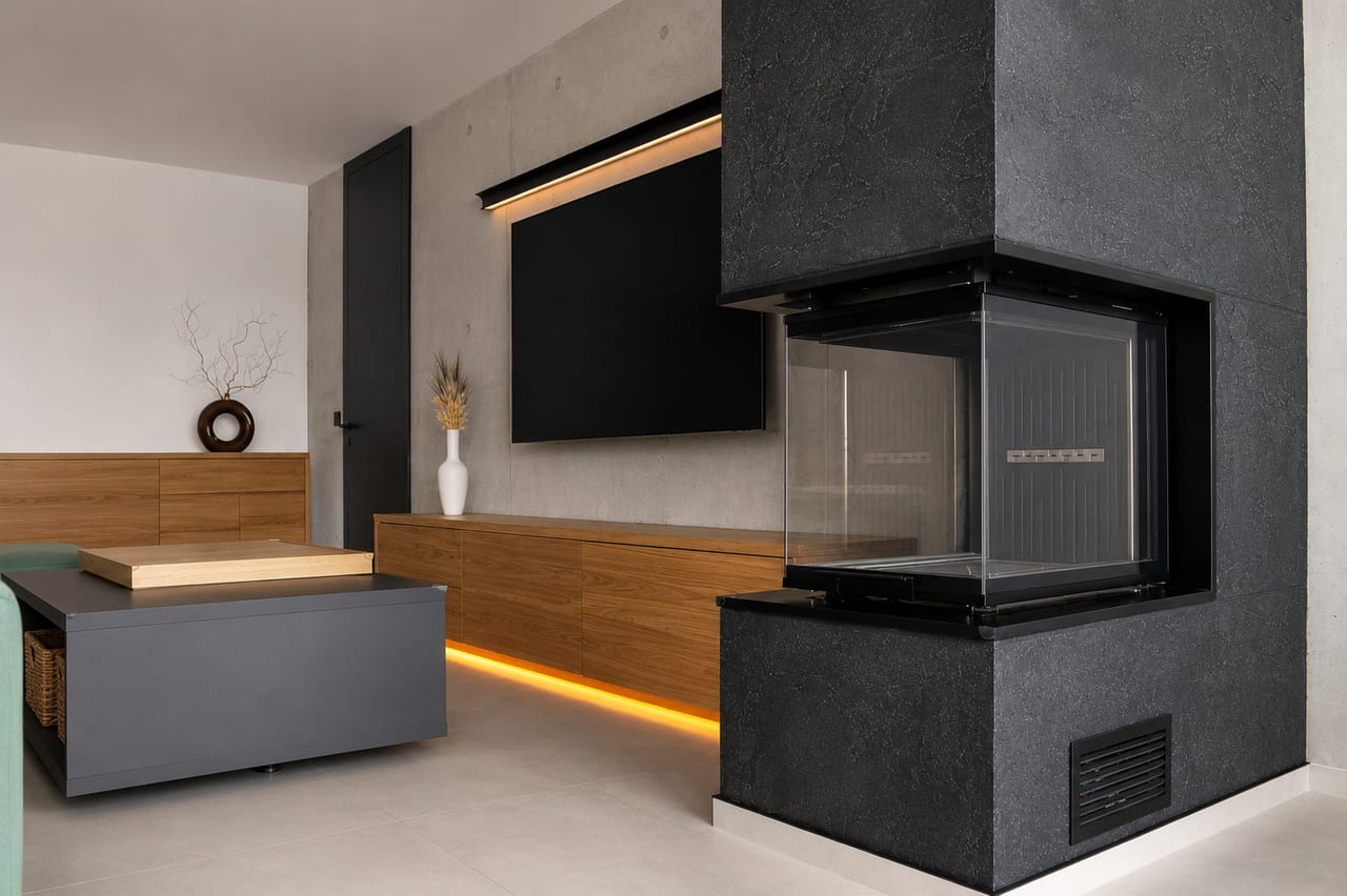 Kitchen in the completed Central Bohemia family home