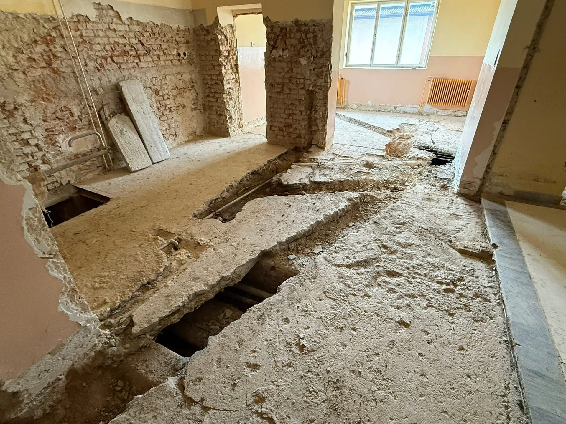 Původní stav interiéru Lidového domu před rekonstrukcí