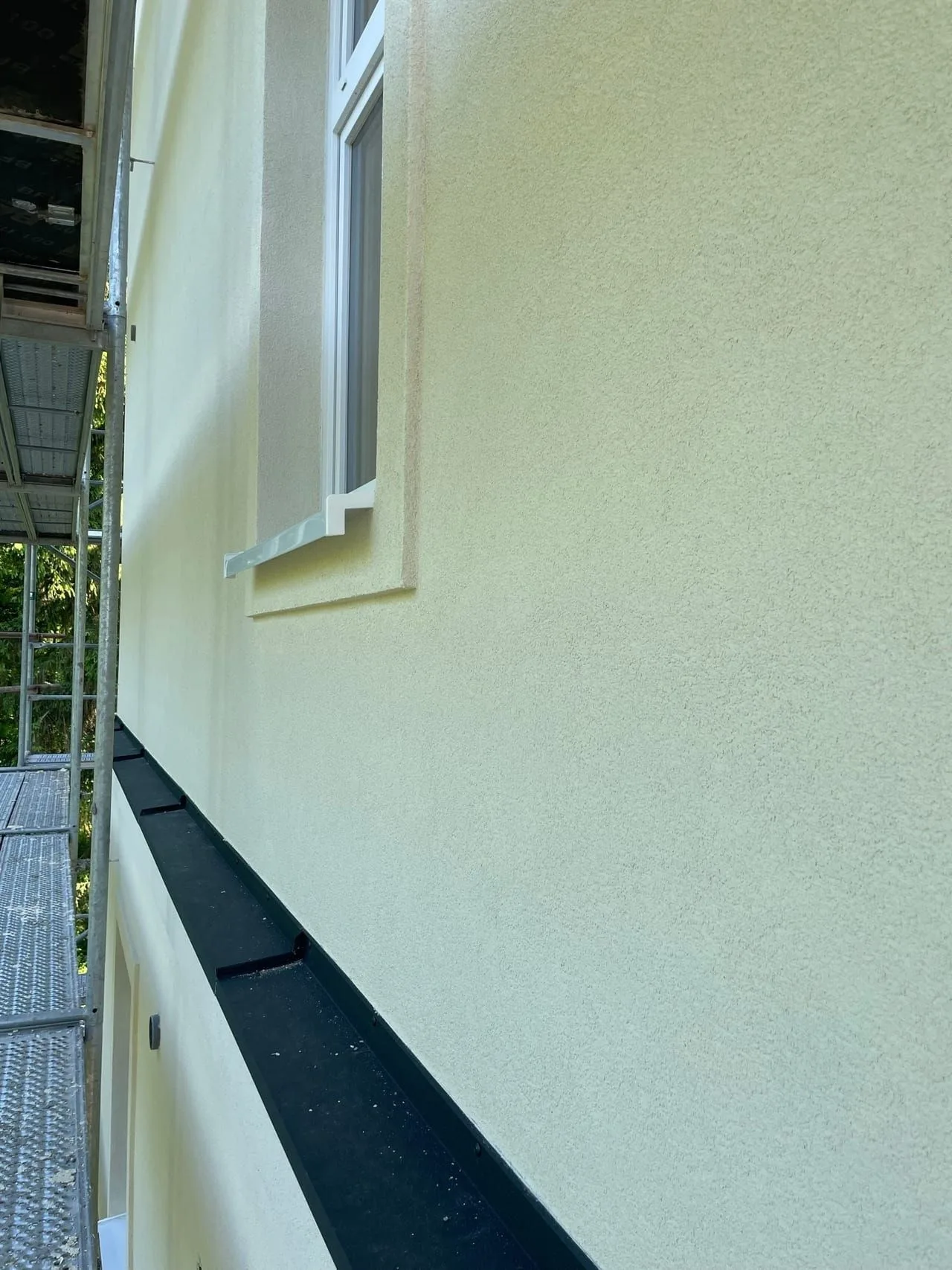Insulation detail on the building in the Domažlice district